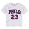 LeBron James Philadelphia 76ers Nike Toddler Association Name & Number T-Shirt - White - Side View