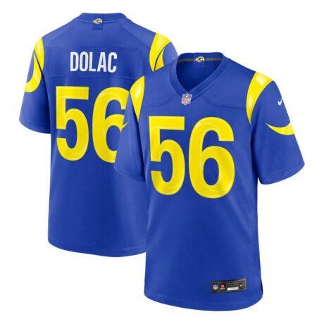 Shaun Dolac Los Angeles Rams Nike Team Game Jersey - - Front View