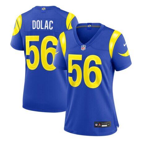 Shaun Dolac Los Angeles Rams Nike Women's Team Game Jersey - - Front View