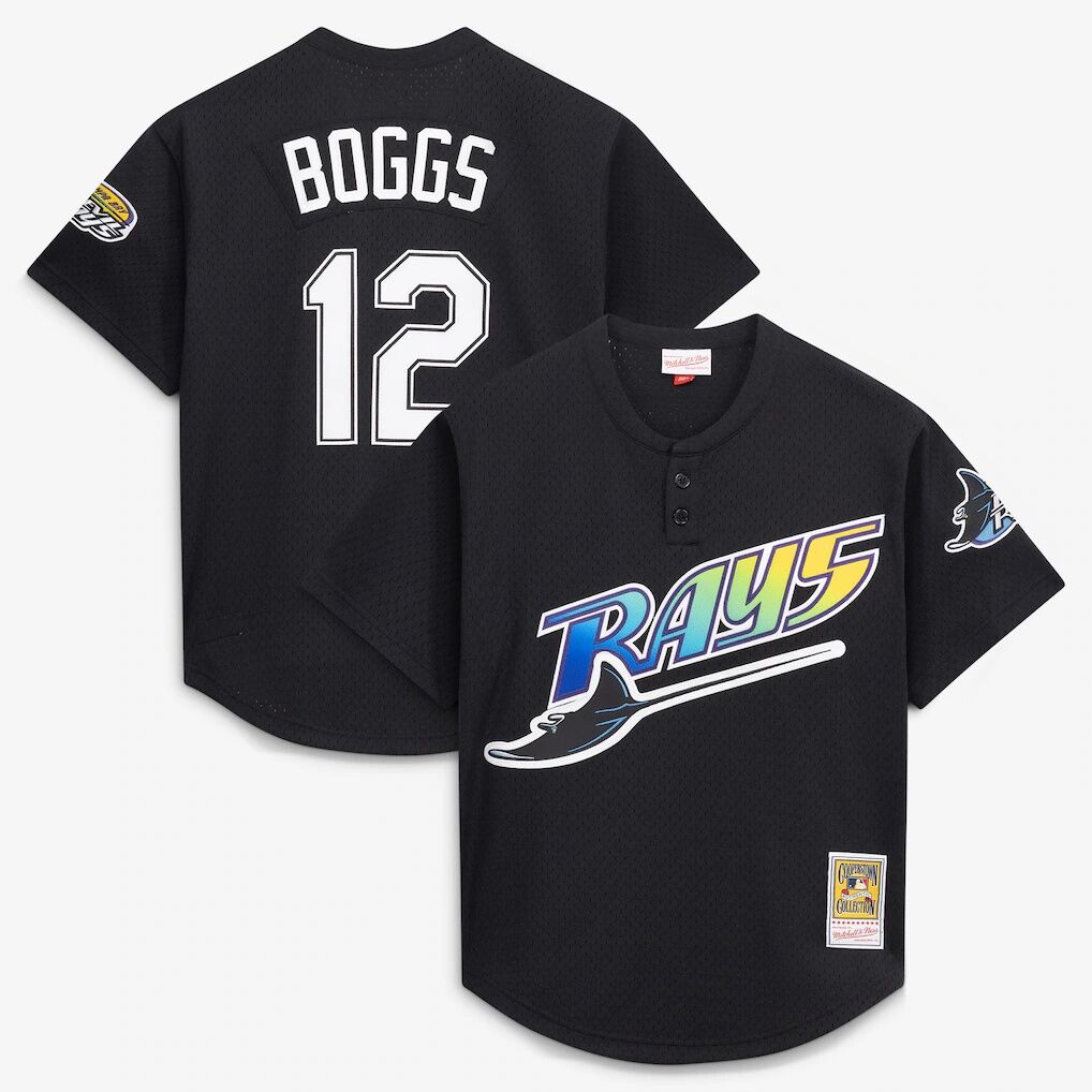Wade Boggs Tampa Bay Rays Mitchell & Ness Authentic Batting Practice Jersey