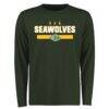 Alaska Anchorage Seawolves Team Strong Long Sleeve T-Shirt - Green - Front View