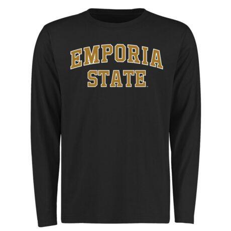 Emporia State Hornets Everyday Long Sleeve T-Shirt - Black - Front View