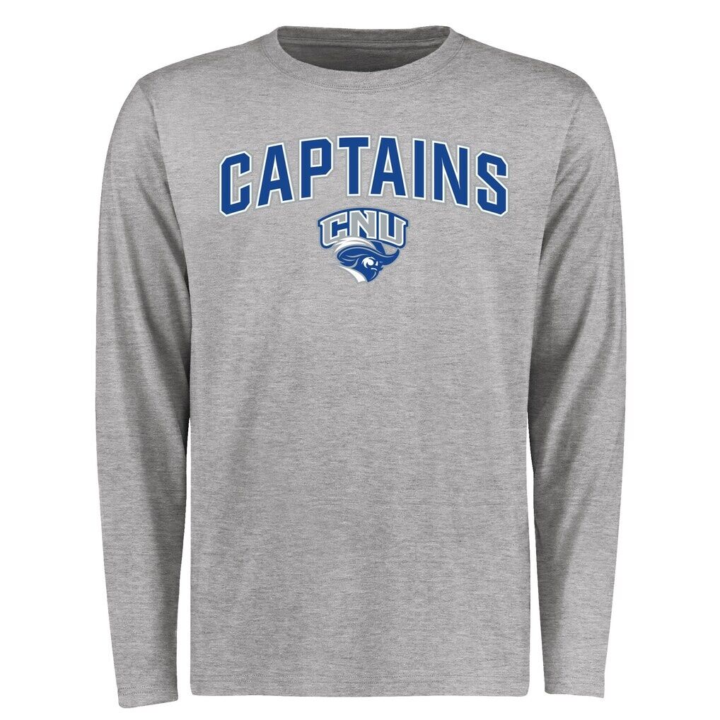 Christopher Newport University Captains Proud Mascot Long Sleeve T-Shirt - Ash