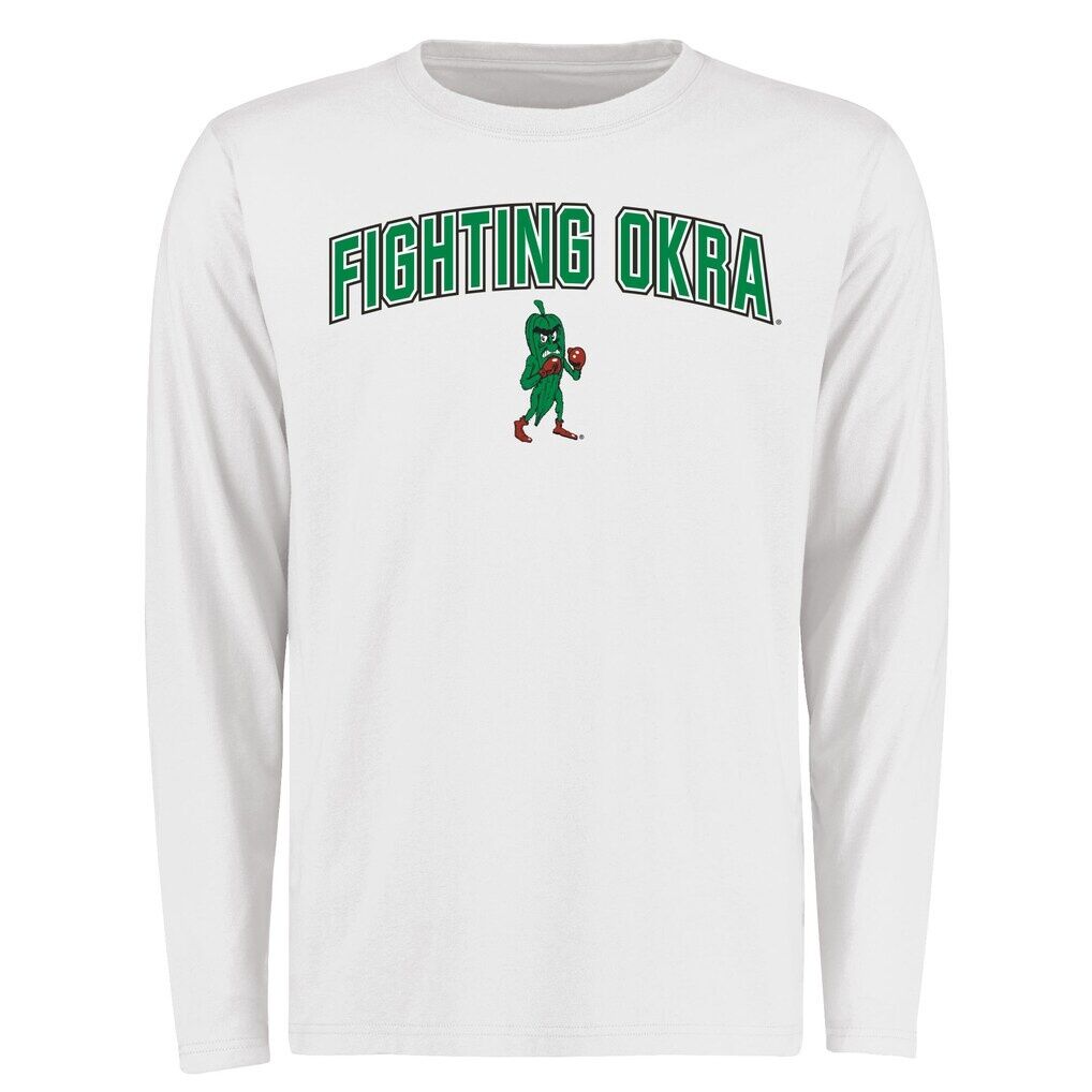 Delta State Statesmen Proud Mascot Long Sleeve TShirt White