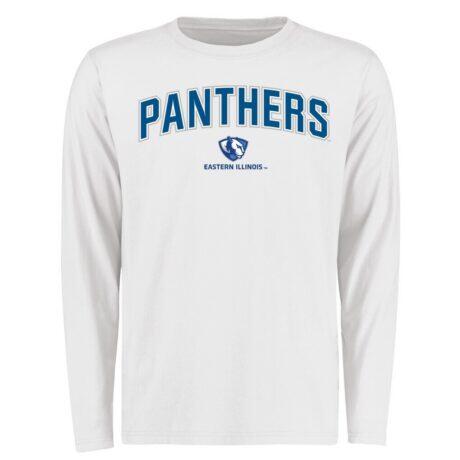 Eastern Illinois Panthers Proud Mascot Long Sleeve TShirt White - - Front View