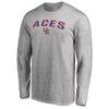 Evansville Purple Aces Proud Mascot Long Sleeve T-Shirt - - Side View