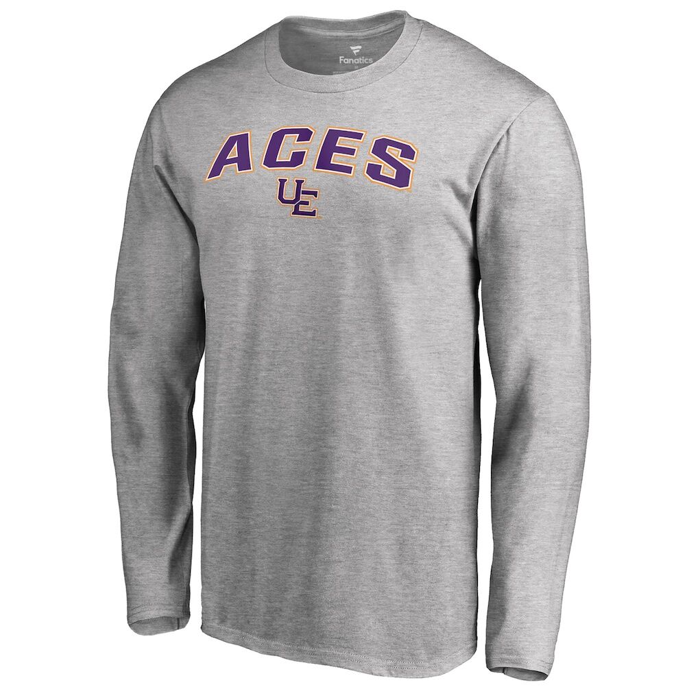 Evansville Purple Aces Proud Mascot Long Sleeve T-Shirt - Ash