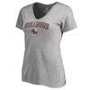 Alabama A&M Bulldogs Women's Proud Mascot V-Neck T-Shirt - Heather Gray - Side View