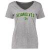 Alaska Anchorage Seawolves Women's Proud Mascot V-Neck T-Shirt - - Front View
