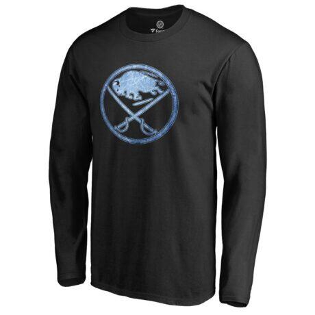 Buffalo Sabres Pond Hockey Long Sleeve T-Shirt - Black - Front View