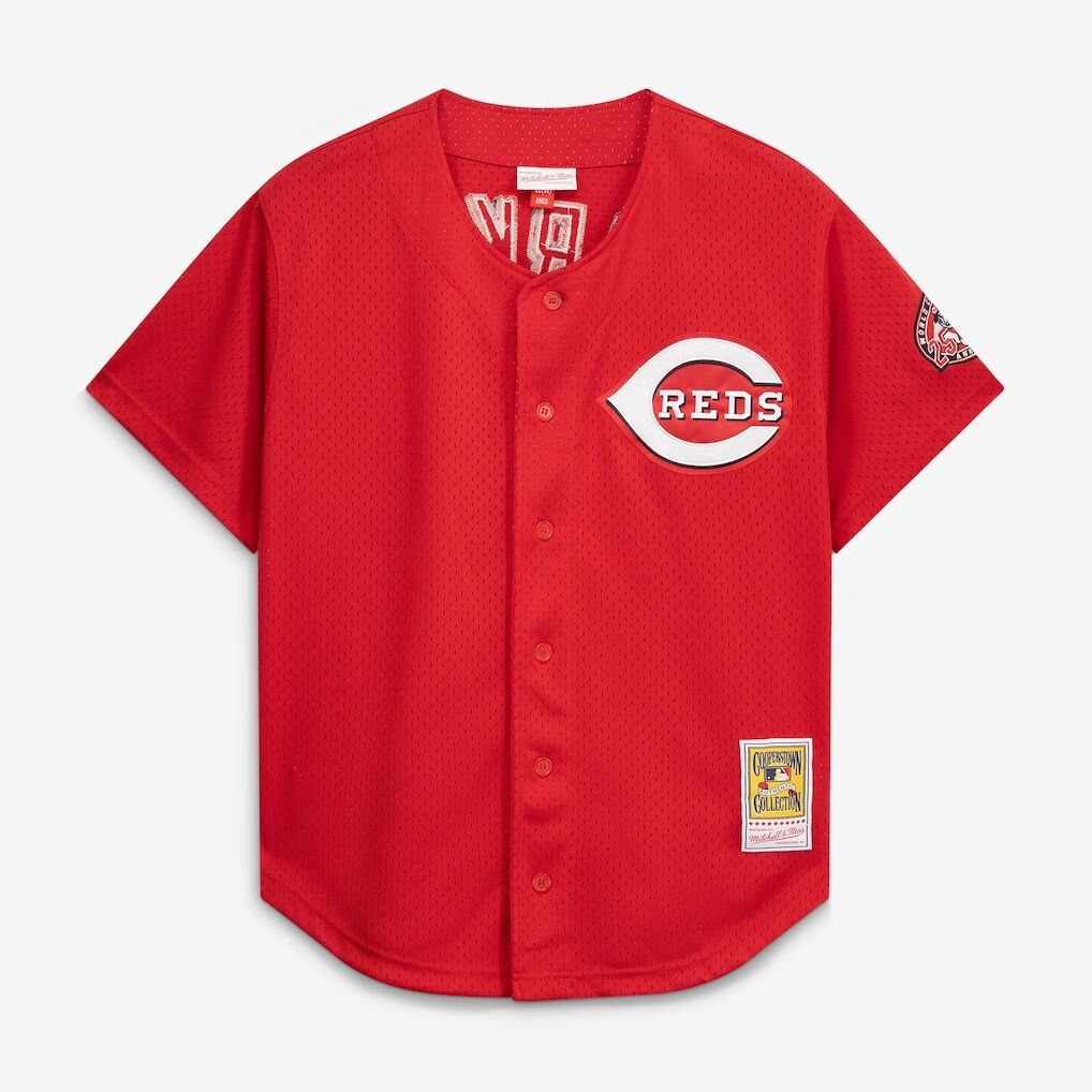 Barry Larkin Cincinnati Reds Mitchell & Ness Throwback Cooperstown Mesh Batting Practice Jersey