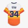 Nolan Ryan Houston Astros Mitchell & Ness Throwback Authentic Jersey - White - Detail View