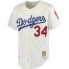 Fernando Valenzuela Los Angeles Dodgers Mitchell & Ness Authentic Jersey - White - Side View