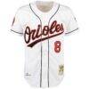 Cal Ripken Baltimore Orioles Mitchell & Ness Home Authentic Jersey - White - Side View