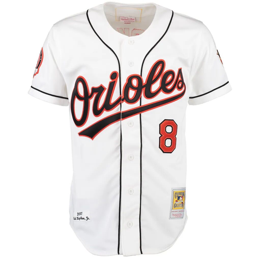 Cal Ripken Baltimore Orioles Mitchell & Ness Home Authentic Jersey