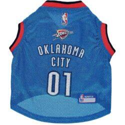 Oklahoma City Thunder Mesh Basketball Dog Jersey