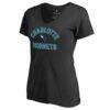 Charlotte Hornets Women's Overtime T-Shirt - Black - Front View