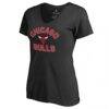 Chicago Bulls Women's Overtime T-Shirt - Black - Front View