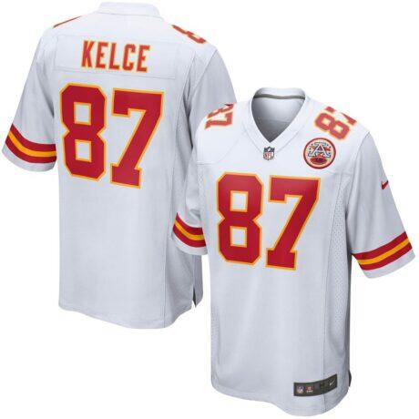 Travis Kelce Kansas City Chiefs Nike Youth Game Jersey - White - Front View