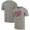 Washington Nationals Distressed Team Tri-Blend T-Shirt - - Front View