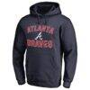 Atlanta Braves Victory Arch Pullover Hoodie - Navy - Front View