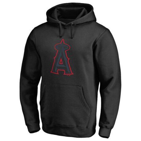 Los Angeles Angels Taylor Pullover Hoodie - Black - Front View