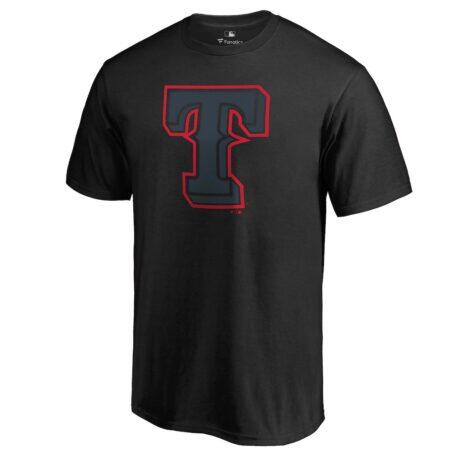 Texas Rangers Taylor T-Shirt - Black - Front View