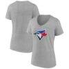 Toronto Blue Jays Women's Secondary Color Primary Logo T-Shirt - - Front View