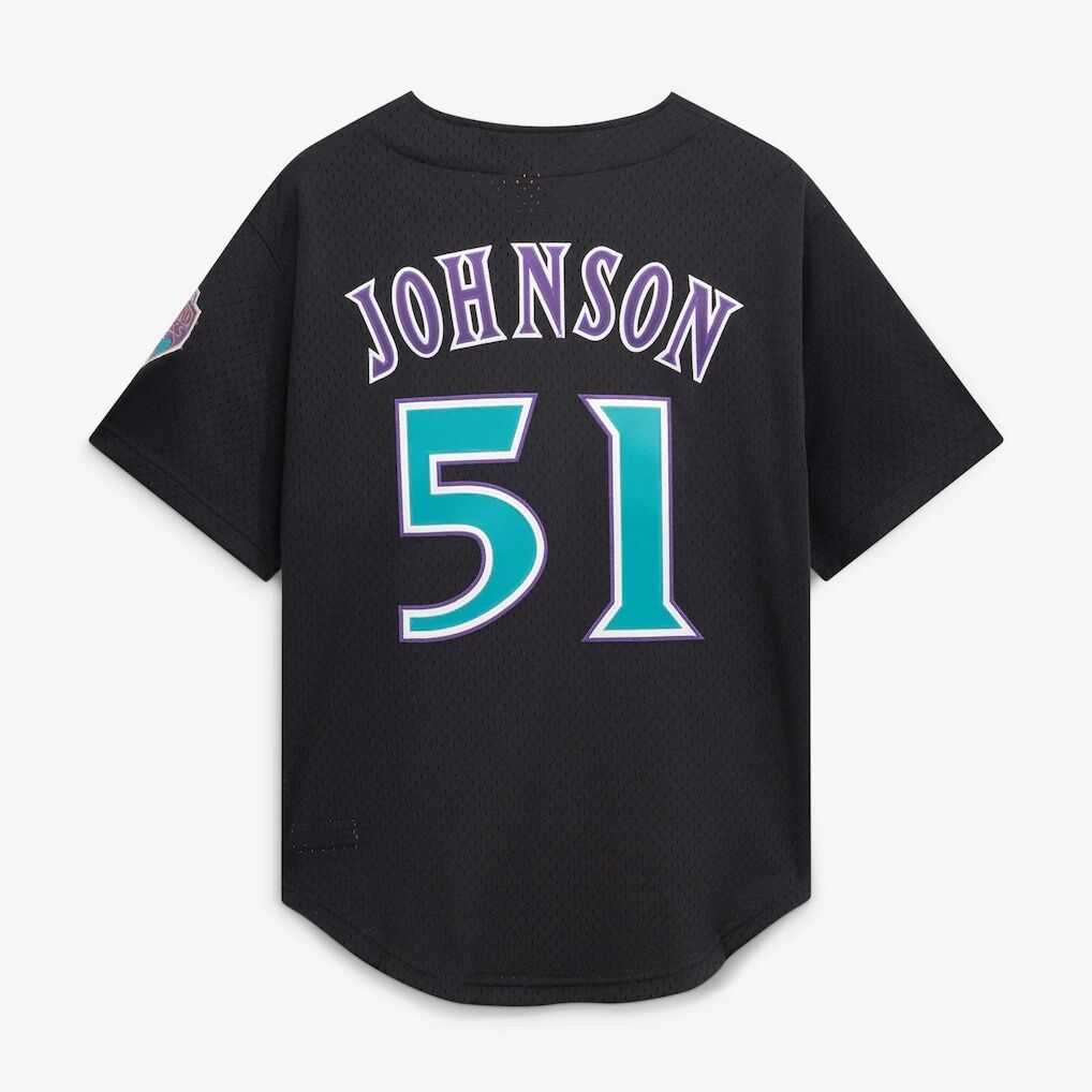 Randy Johnson Arizona Diamondbacks Mitchell & Ness Cooperstown Collection Mesh Batting Practice Button-Up Jersey