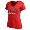 Los Angeles Angels Women's Victory Script T-Shirt - Red - Front View