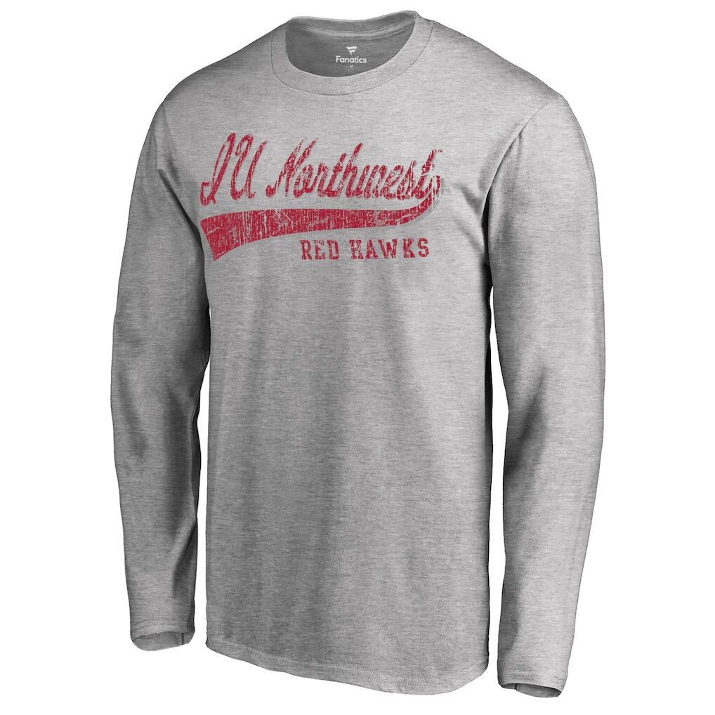 Indiana University Northwest Red Hawks All-American Primary Long Sleeve T-Shirt - Heather Gray
