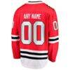 Chicago Blackhawks Fashion7 Home Breakaway Custom Jersey - Red - Detail View