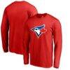 Toronto Blue Jays Logo Long Sleeve T-Shirt - Red - Front View