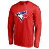 Toronto Blue Jays Logo Long Sleeve T-Shirt - Red - Side View