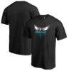 Charlotte Hornets Gradient Logo T-Shirt - Black - Back View