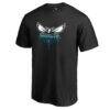Charlotte Hornets Gradient Logo T-Shirt - Black - Front View