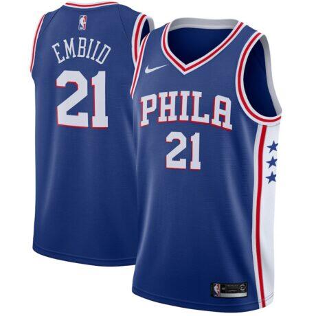 Joel Embiid Philadelphia 76ers Nike Swingman Jersey Royal - - Front View