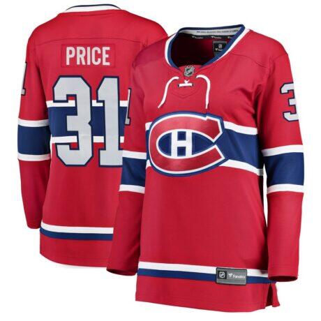 Carey Price Montreal Canadiens Fashion7 Women's Home Breakaway Jersey - Red - Front View