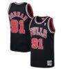 Dennis Rodman Chicago Bulls Mitchell & Ness 1997/98 Hardwood Classics Swingman Jersey - Black - Front View