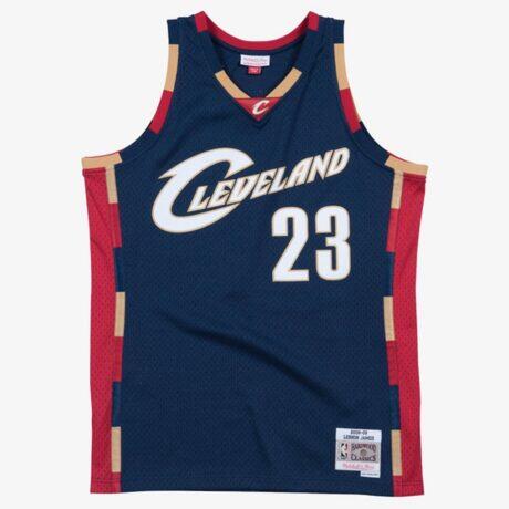 LeBron James Cleveland Cavaliers Mitchell & Ness Hardwood Classics Swingman Jersey - Navy - Front View