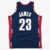 LeBron James Cleveland Cavaliers Mitchell & Ness Hardwood Classics Swingman Jersey - Navy - Side View