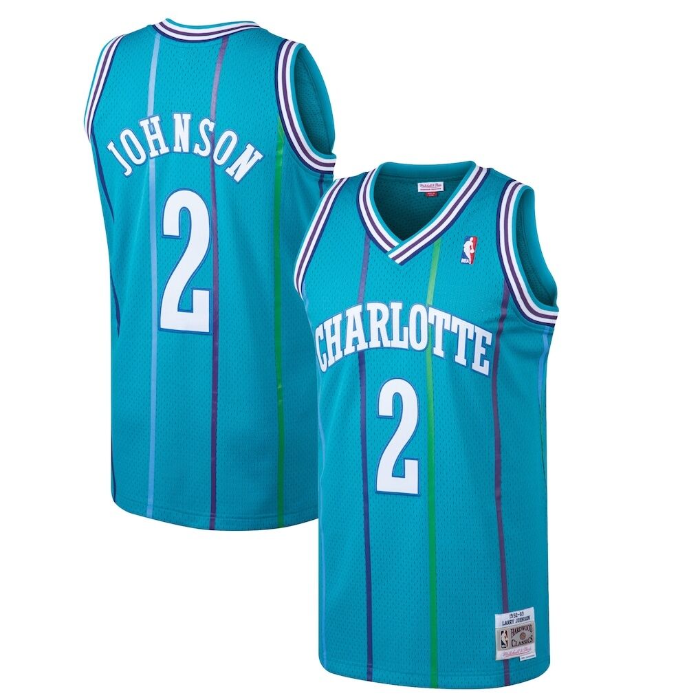 Larry Johnson Charlotte Hornets Mitchell & Ness 1992/93 Hardwood Classics Swingman Jersey