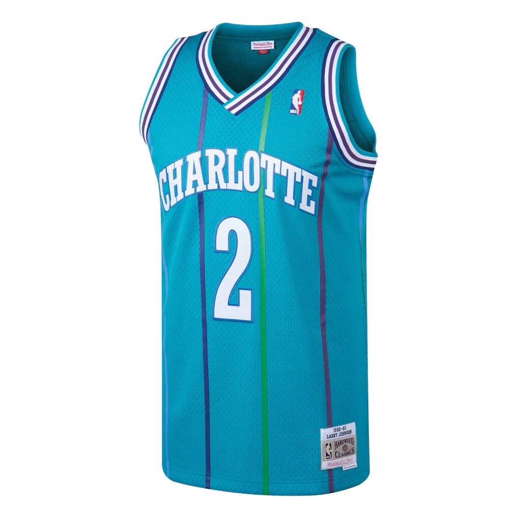 Larry Johnson Charlotte Hornets Mitchell & Ness 1992/93 Hardwood Classics Swingman Jersey