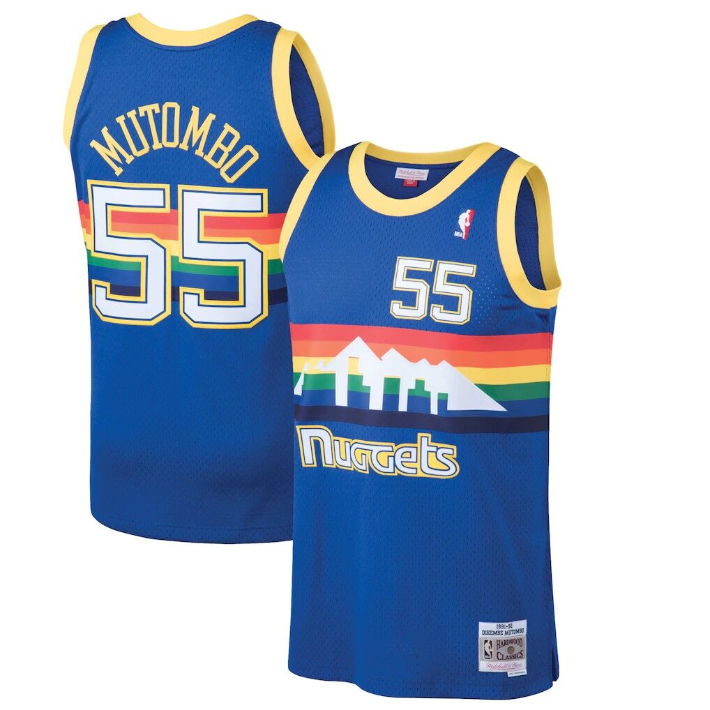 Dikembe Mutombo Denver Nuggets Mitchell & Ness 1991/92 Hardwood Classics Swingman Jersey