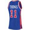 Isiah Thomas Detroit Pistons Mitchell & Ness 1988/89 Hardwood Classics Swingman Jersey - Blue - Detail View