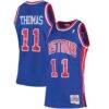 Isiah Thomas Detroit Pistons Mitchell & Ness 1988/89 Hardwood Classics Swingman Jersey - Blue - Front View
