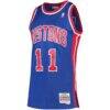 Isiah Thomas Detroit Pistons Mitchell & Ness 1988/89 Hardwood Classics Swingman Jersey - Blue - Side View