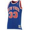Patrick Ewing New York Knicks Mitchell & Ness 1991/92 Hardwood Classics Swingman Jersey - Blue - Side View