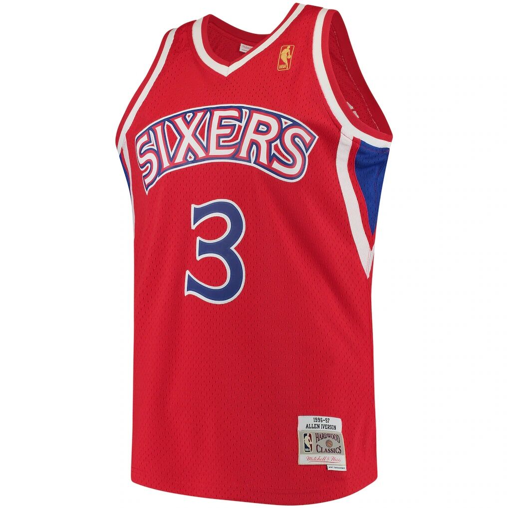 Allen Iverson Philadelphia 76ers Mitchell & Ness 1996/97 Hardwood Classics Swingman Jersey