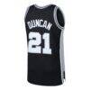 Tim Duncan San Antonio Spurs Mitchell & Ness 1998/99 Hardwood Classics Swingman Jersey - Black - Detail View